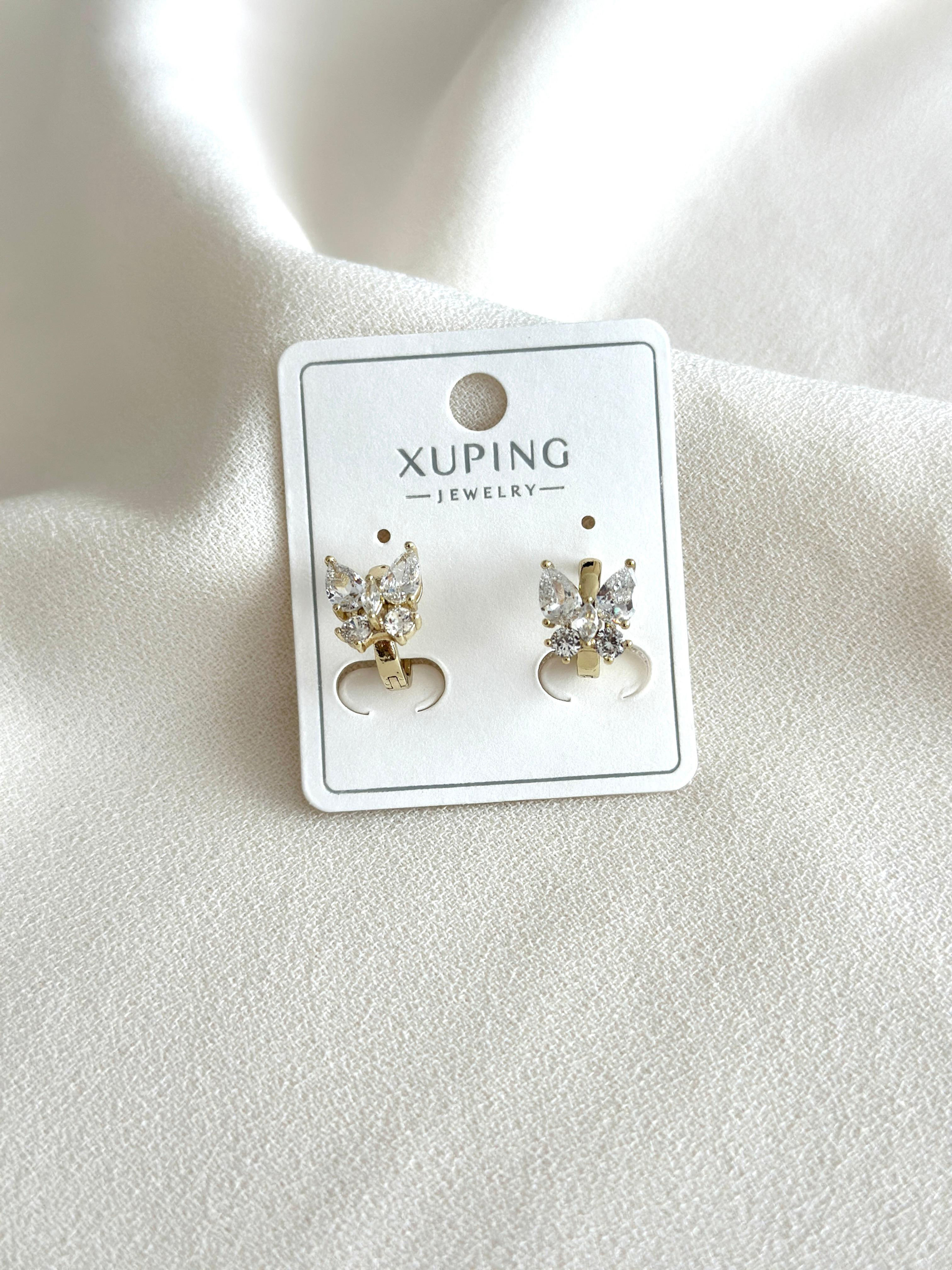 Taşlı Tasarım Mini Xuping Küpe 
