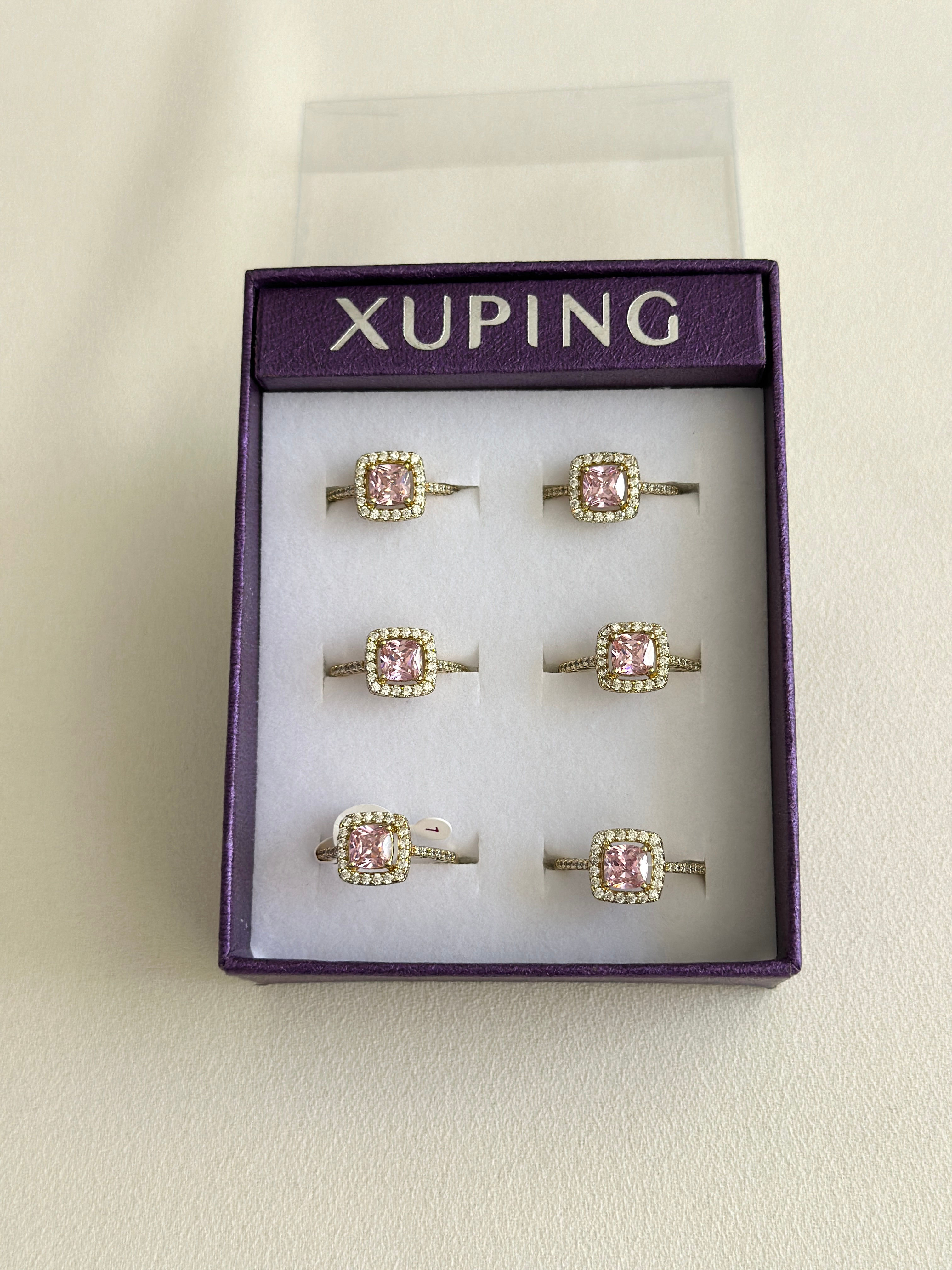 Pembe Taşlı Baget Model Xuping Yüzük