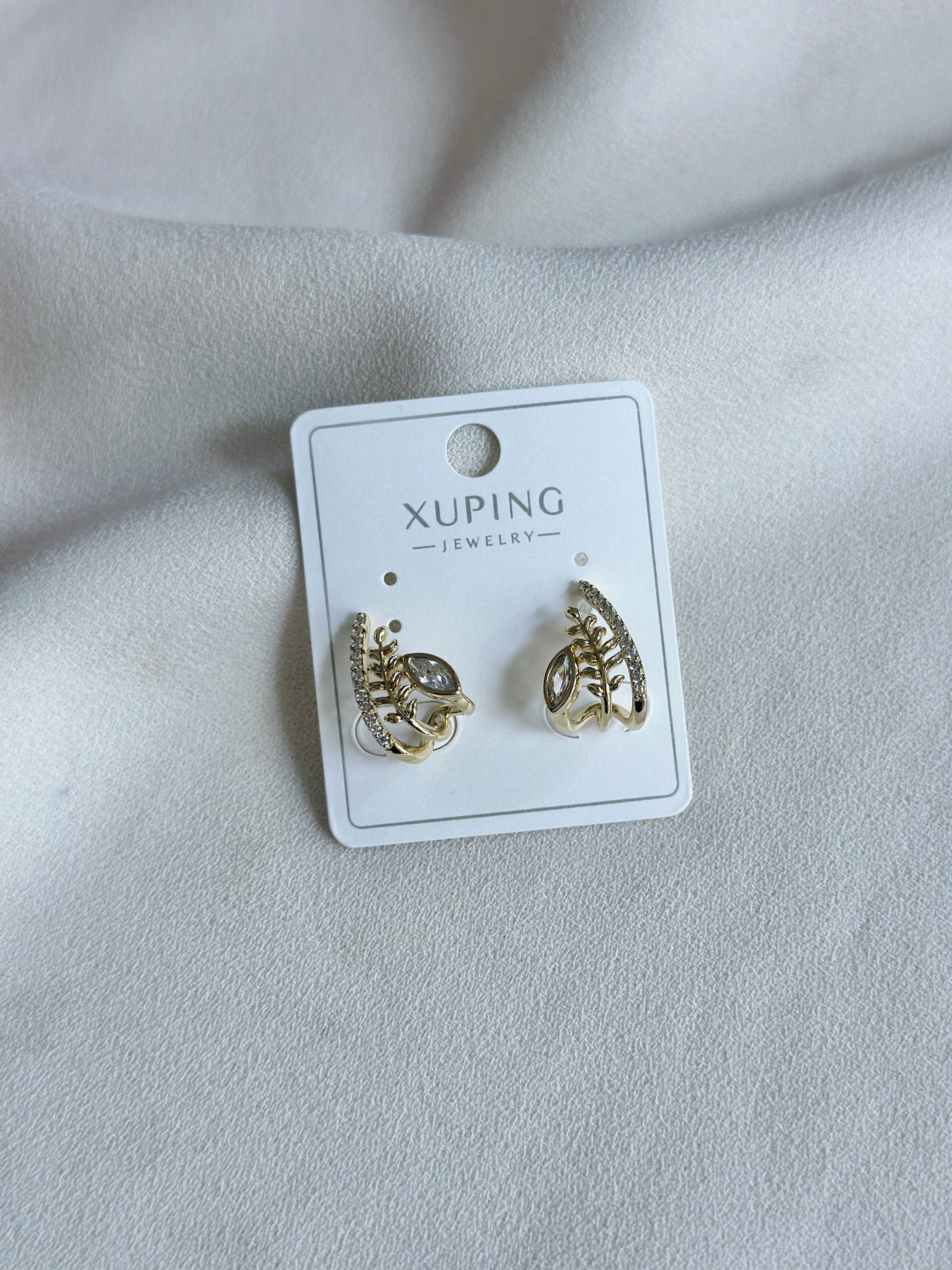 Mini Yaprak Tasarım Xuping Küpe 