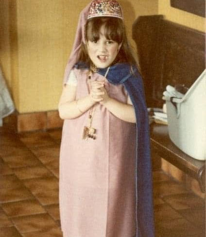 Mara, as Queen Esther for Purim 1981.