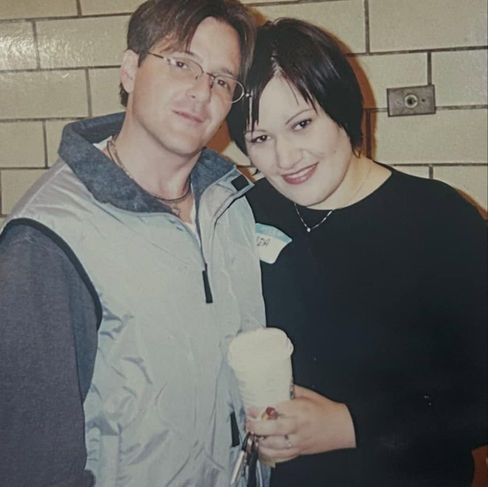 Mara and Rob, circa Y2K before sobriety and healthy living.