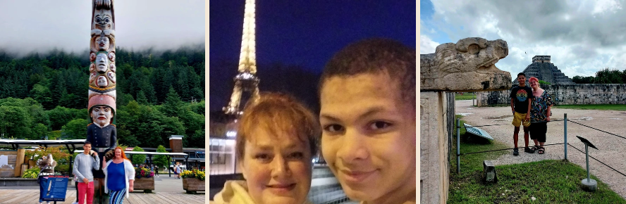 Last years adventures! Fall-Cancun/Chichen Itza, spring break in Paris & summer cruise to Alaska! Next up:Spring break in Bermuda!