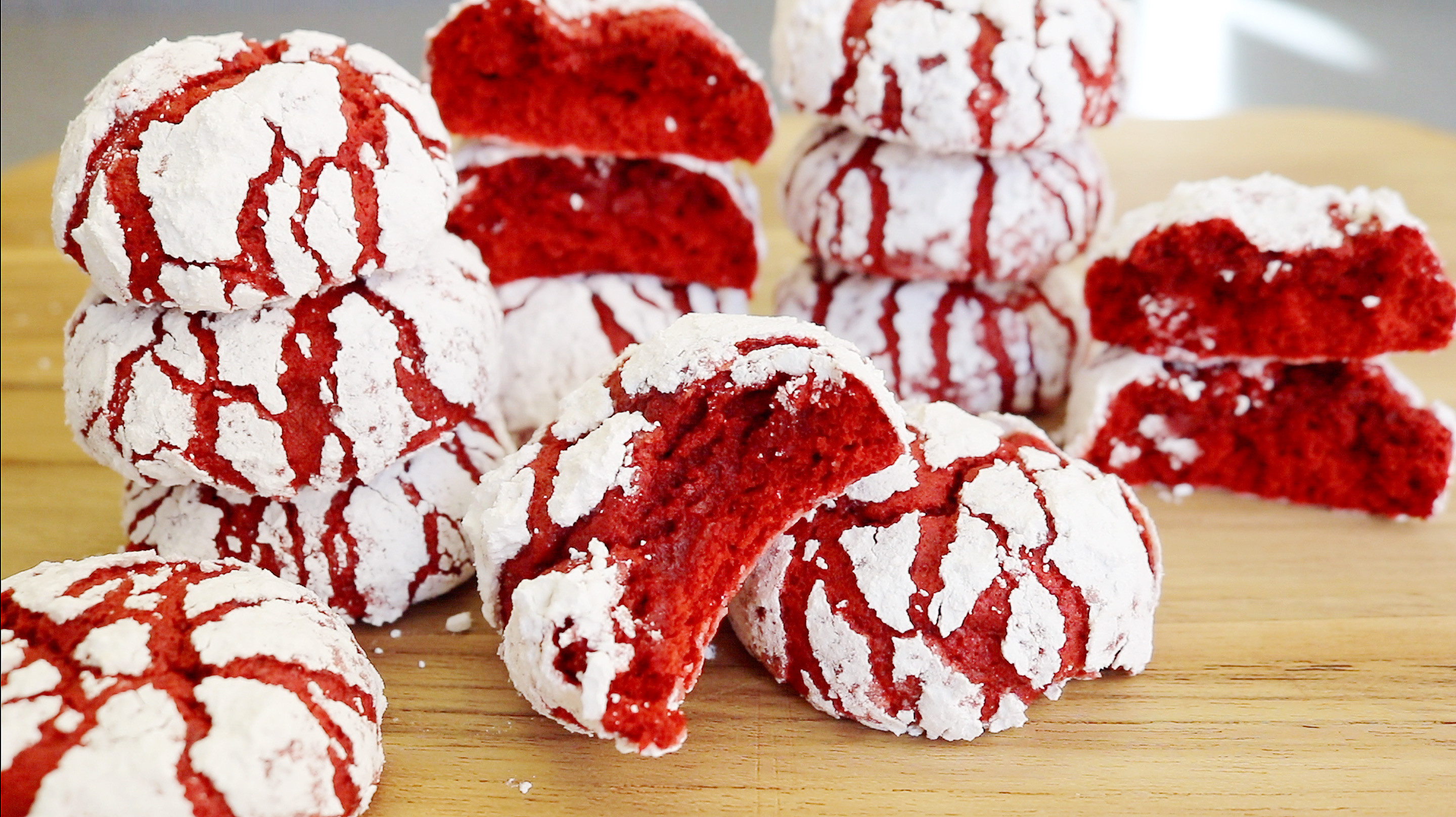 Cooking with Kurt | Red Velvet Crinkle Cookies, image size:2880x1617