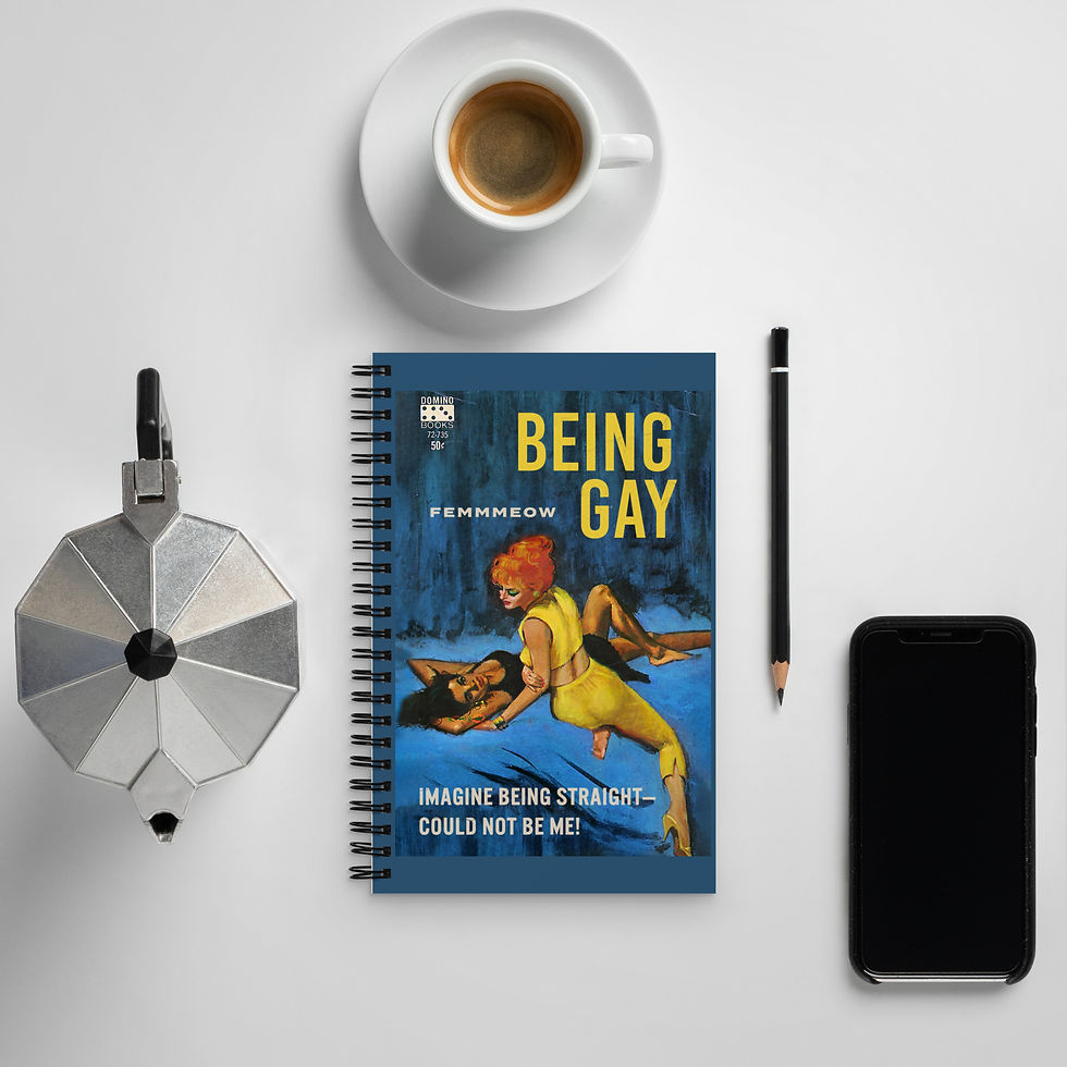 "Being Gay" spiral notebook