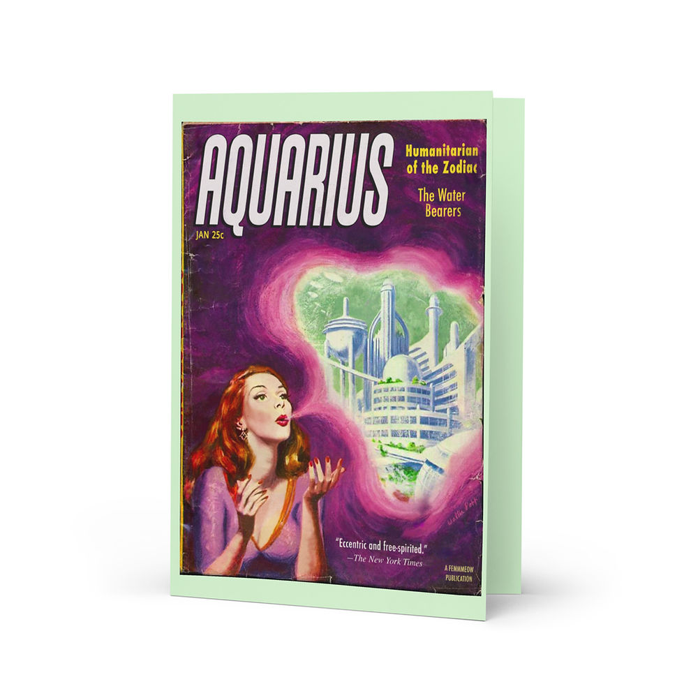 Aquarius greeting card