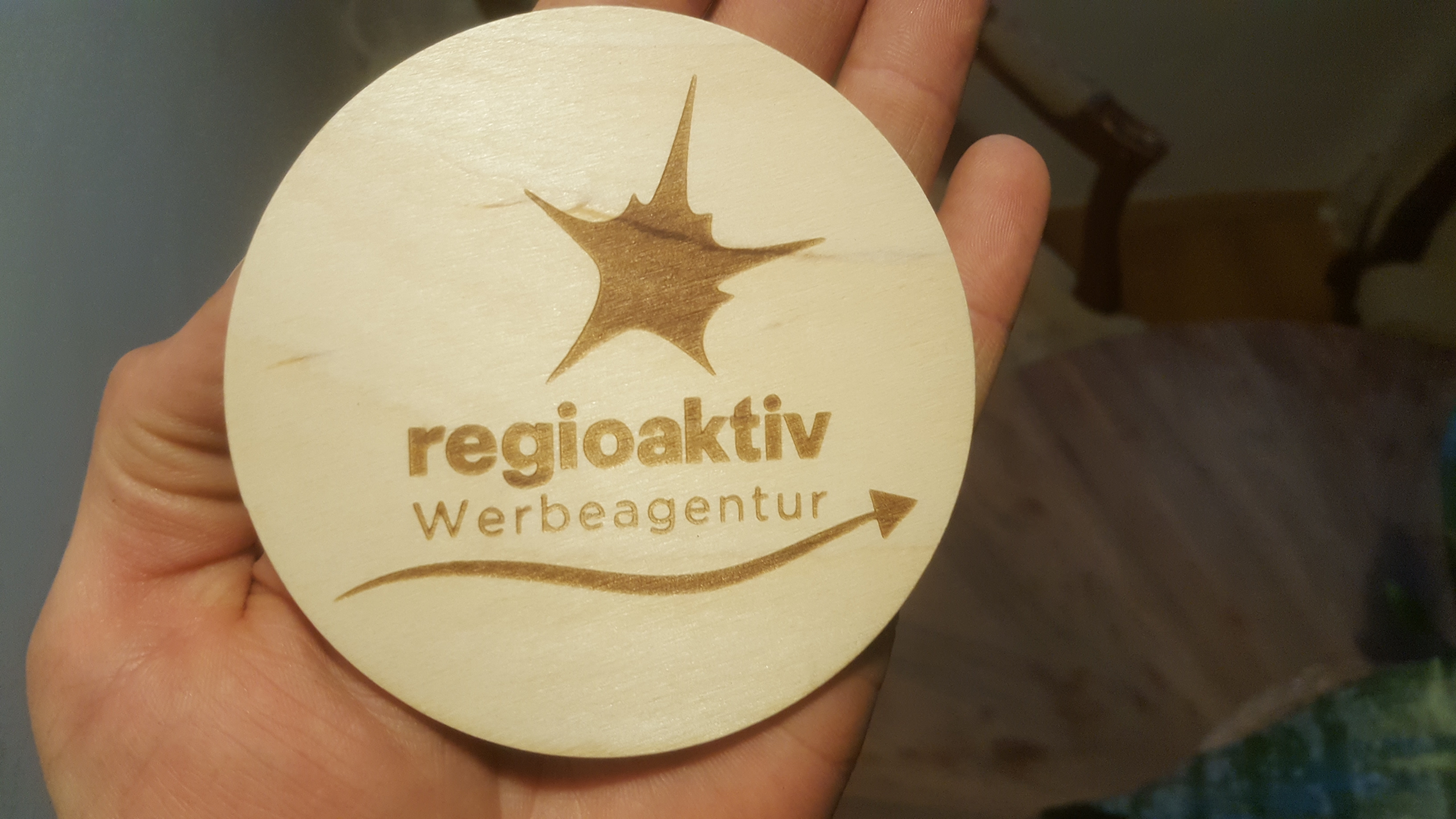 Bierdeckel aus Holz, 6er-Set 14,90€