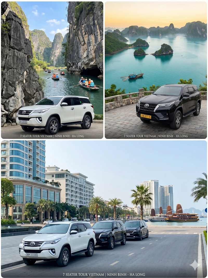 Private Car Rental from Ha Long bay to Tam Coc, Ninh Binh with driver by Asia Transport