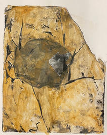 abstract image of paper covering a rock