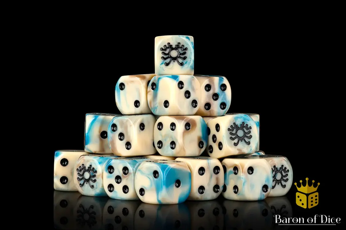 Necromantic Skeleton Rune - Baron of Dice Round (25 Count)