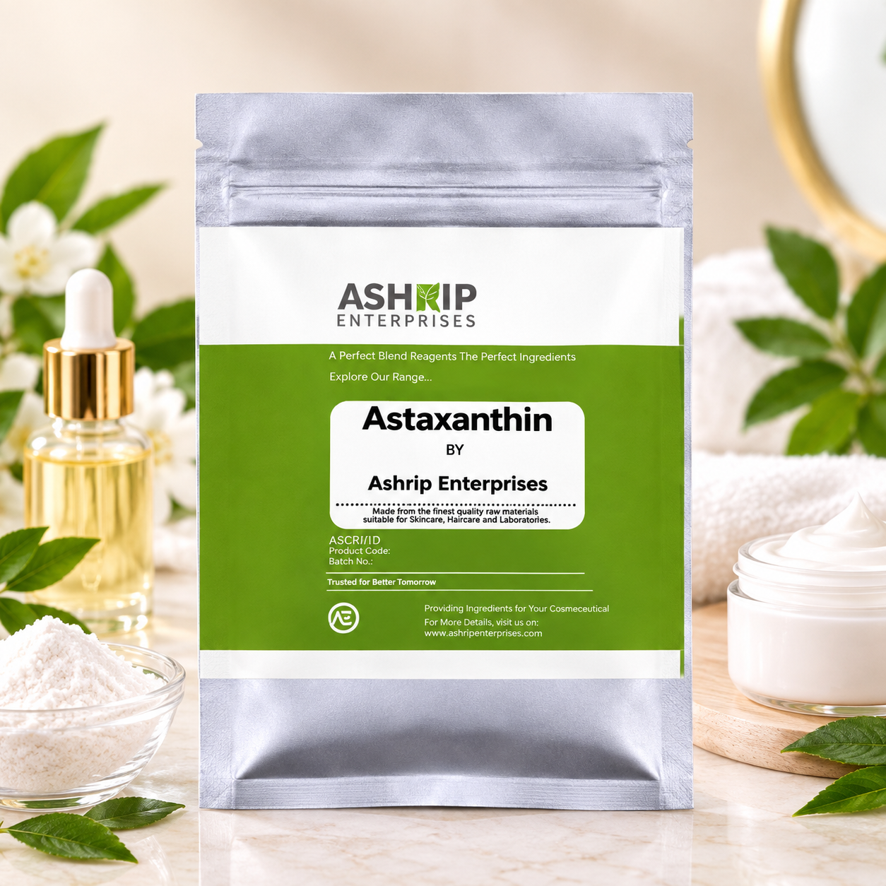 Ashrip Enterprises Astaxanthin Cosmetic Grade – Antioxidant Active for Skin Care