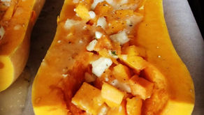 plat d'automne avec la courge