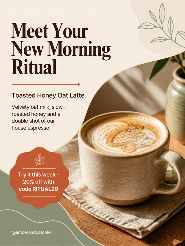Toasted Honey Oat Latte template preview