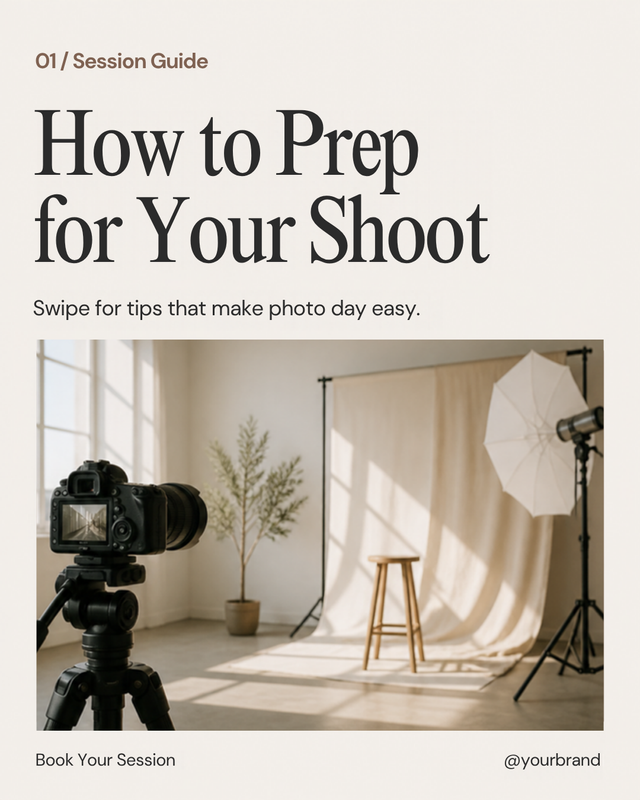 How to Prep for Your Shoot - Charcoal Linen Photography Carousel template