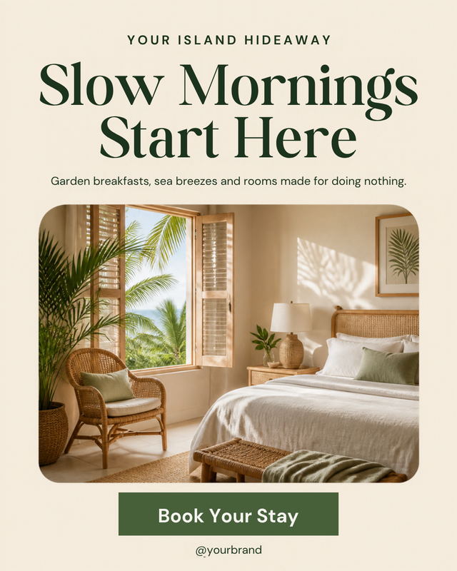 Slow Mornings Start Here - Palm Rattan Boutique Hotel Post template