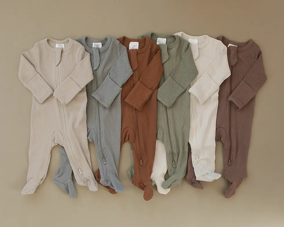 Thumbnail: Green Organic Cotton Ribbed Zipper