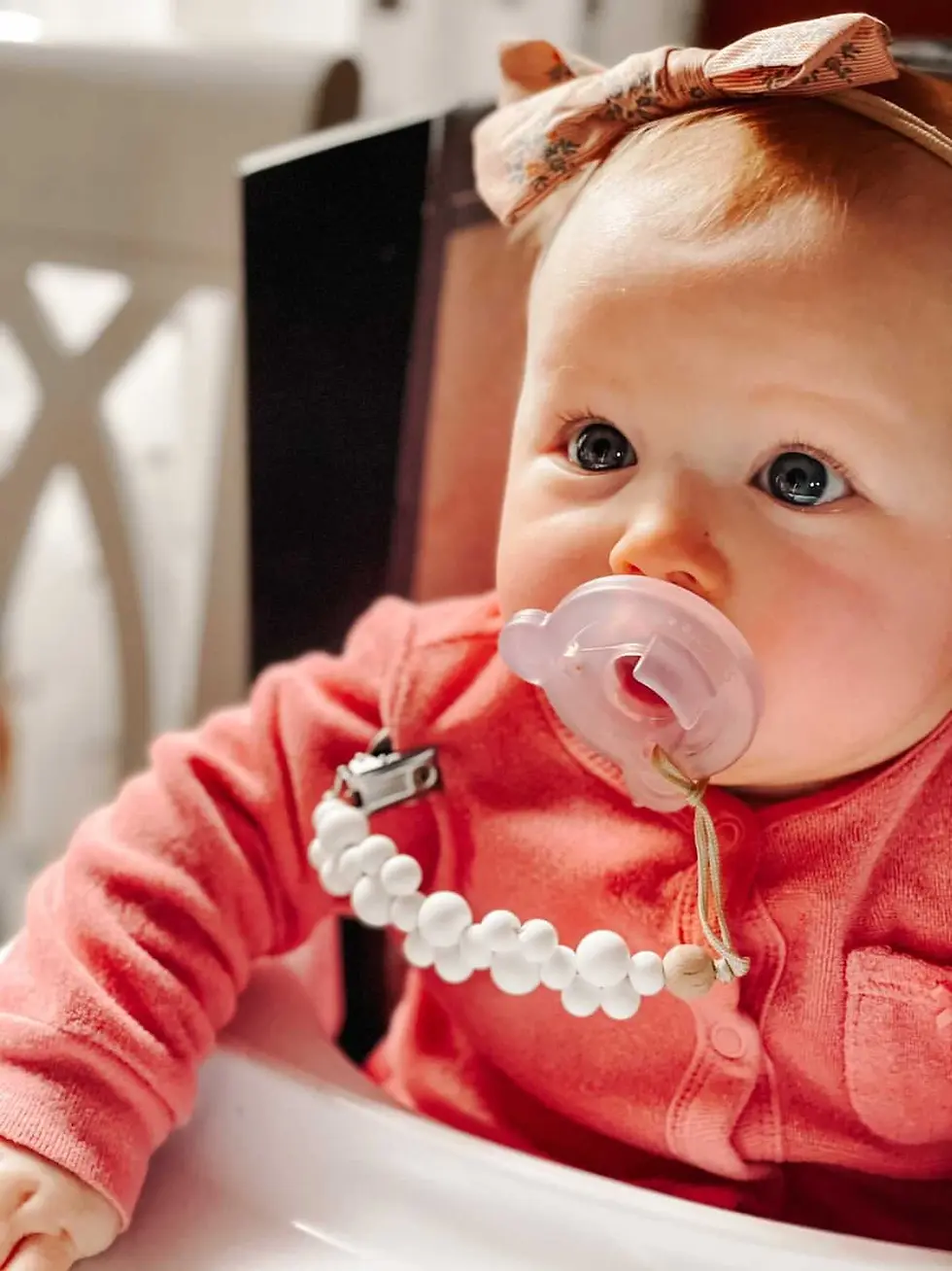 Thumbnail: Pacifier Clip - Bubbles (Pure White)