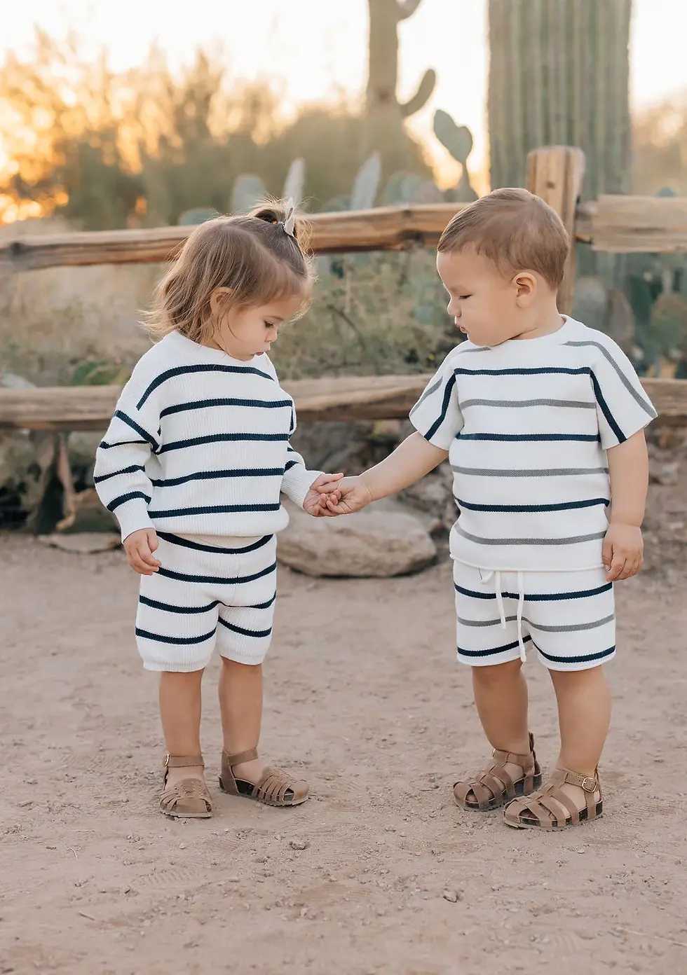 Thumbnail: Navy Stripe Knit Short