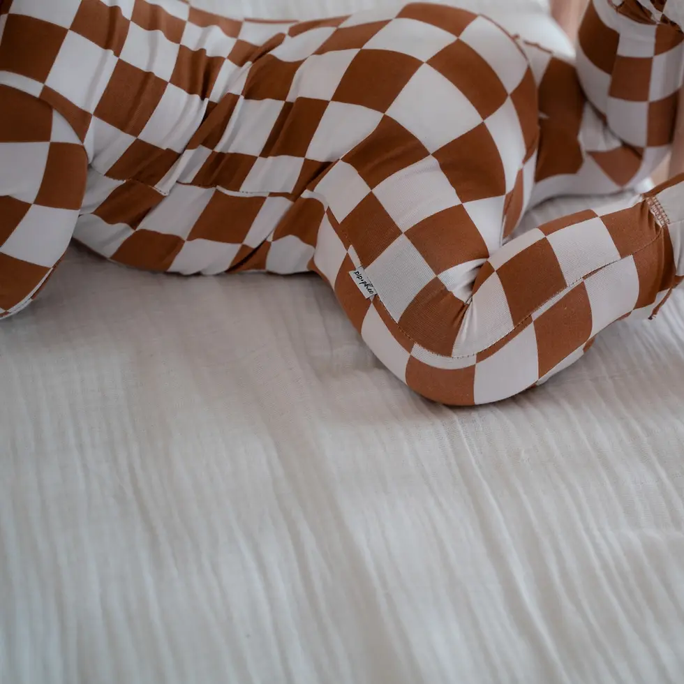 Thumbnail: Bamboo Footed Sleeper - Carmel Check