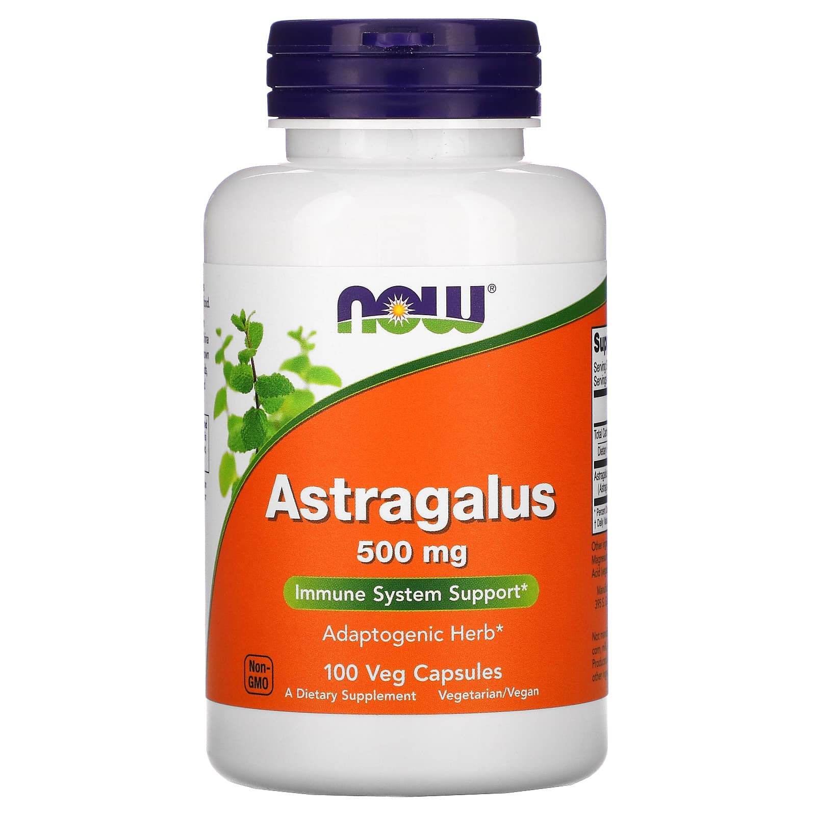 NOW ASTRAGALUS 500MG 100 VEG CAPSULES 
