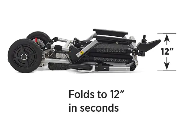 Thumbnail: Zoomer® Folding Power Chair One-Handed Control Folded