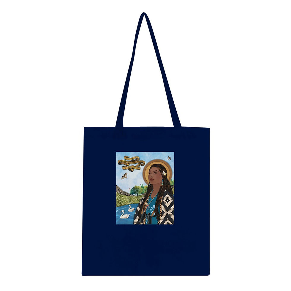 Thumbnail: Kateri, Patron of Birdwatching Classic Tote Bag