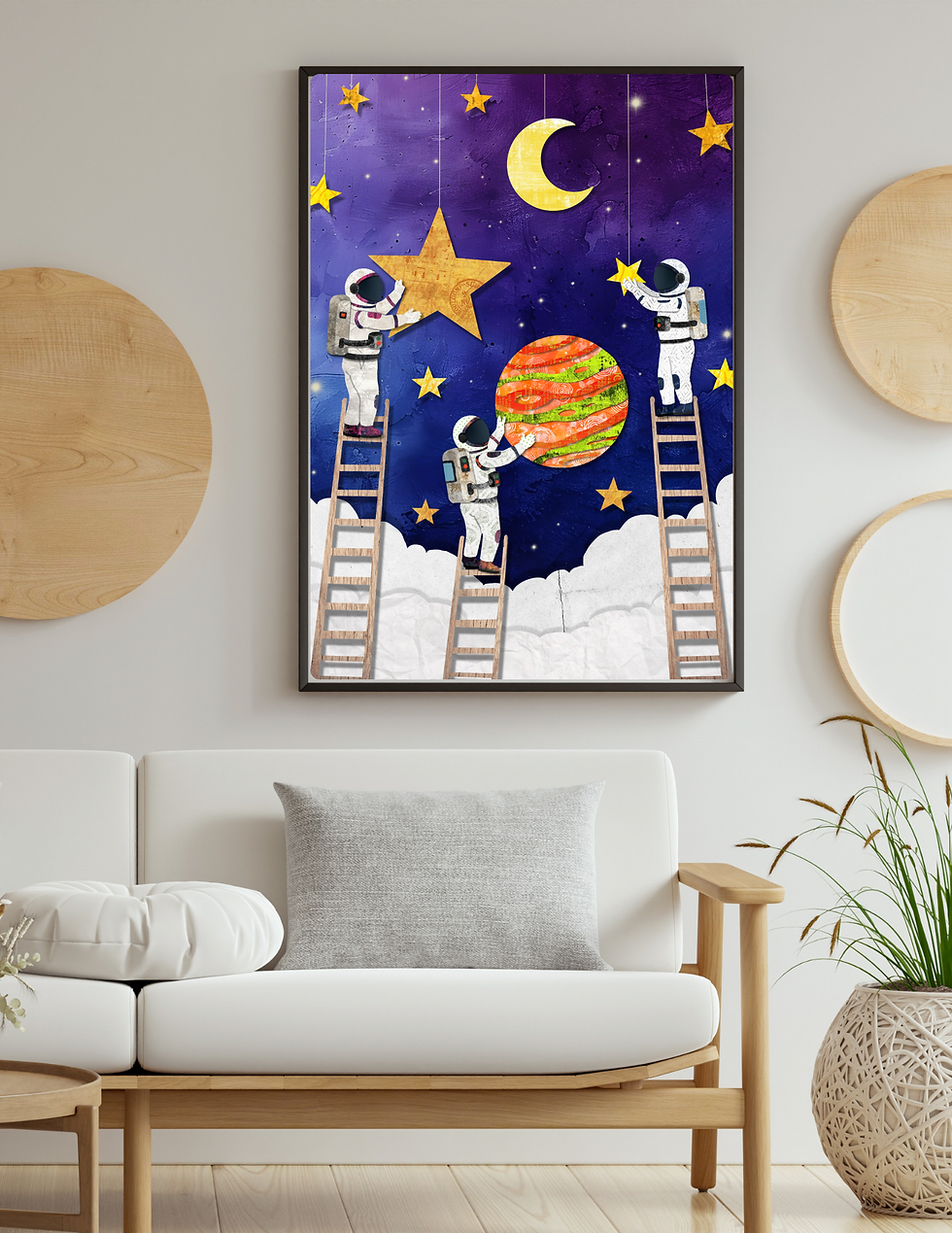 Thumbnail: Hanging the Moon Premium Matte Paper Poster