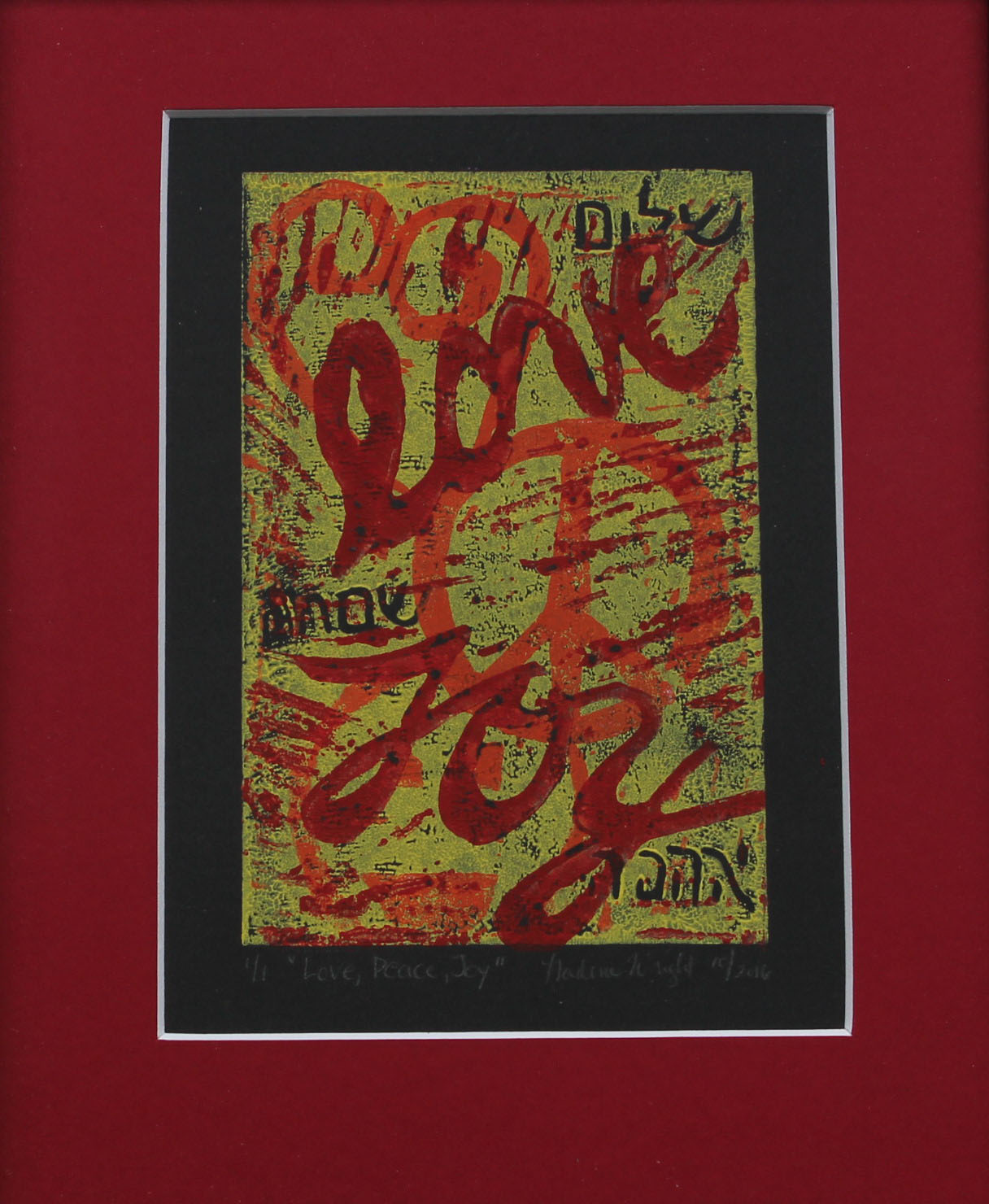 orange Love, Peace, Joy