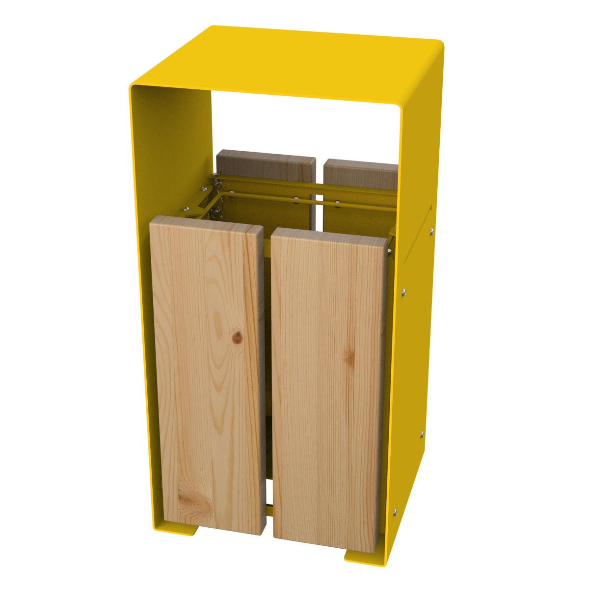 Mobiliario Urbano Panamá - Basurero Modelo Tauro Amarillo