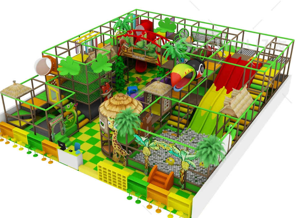 Trampolines toboganes interiores