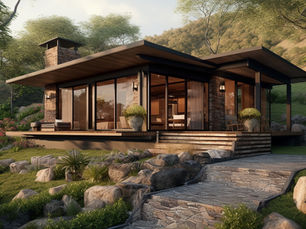 Conceptual drawing homesite at Rio Grande Eco Villas