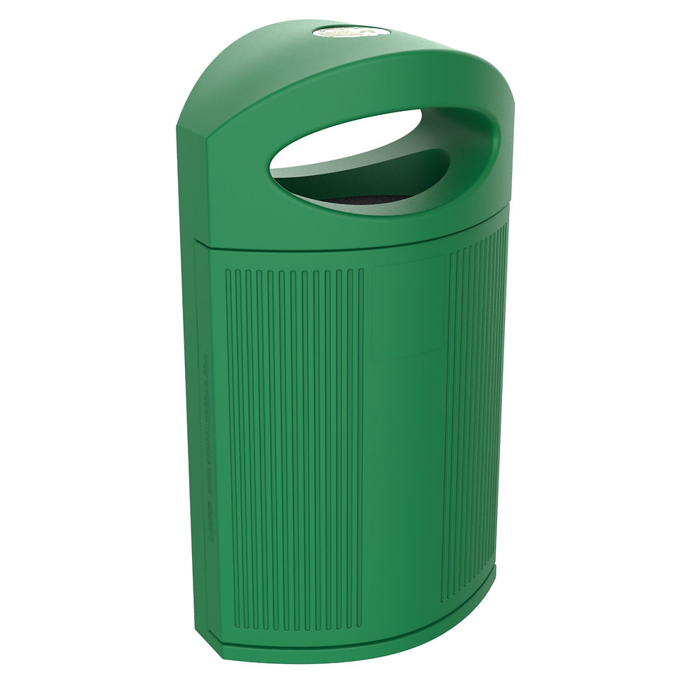 Basureros para Áreas Públicas verde de 80 litros