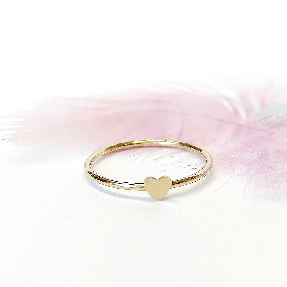 Tiny heart gold/ silver ring