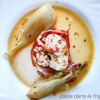 Rôti de lotte en barde de lard et au fenouil