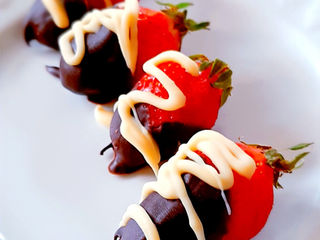 Fraises enrobées de chocolat