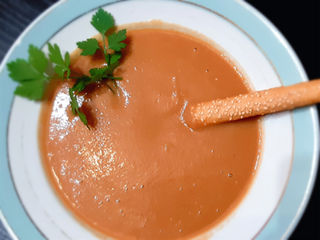 Velouté de carottes à la mangue