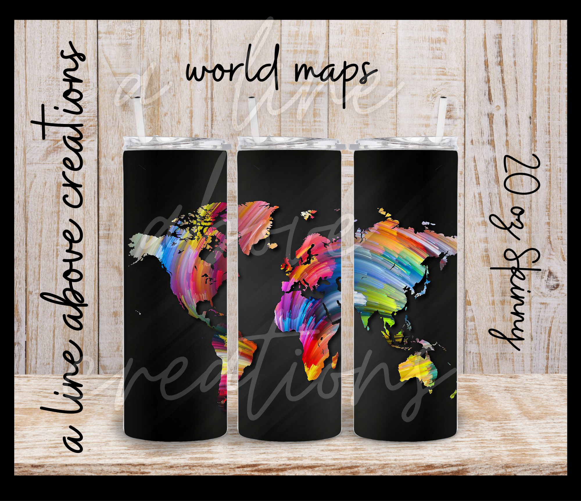 World Maps Sublimation Tumbler, Gift for Him, Gift for Her