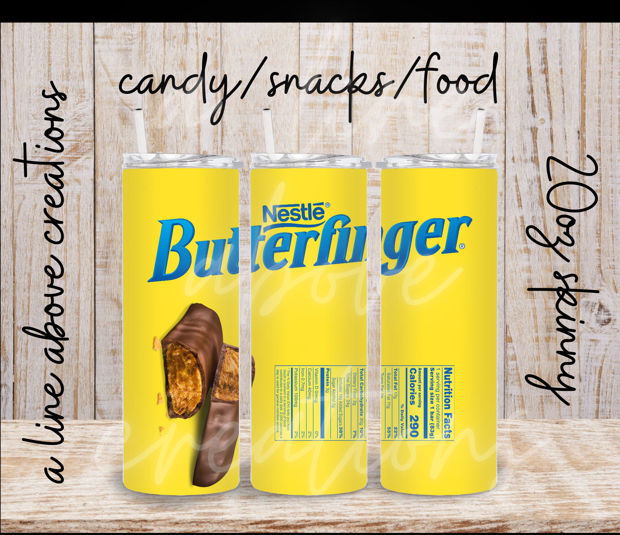 Snacks/Candy/Food Sublimation Tumbler, Gift for Him, Gift for Her