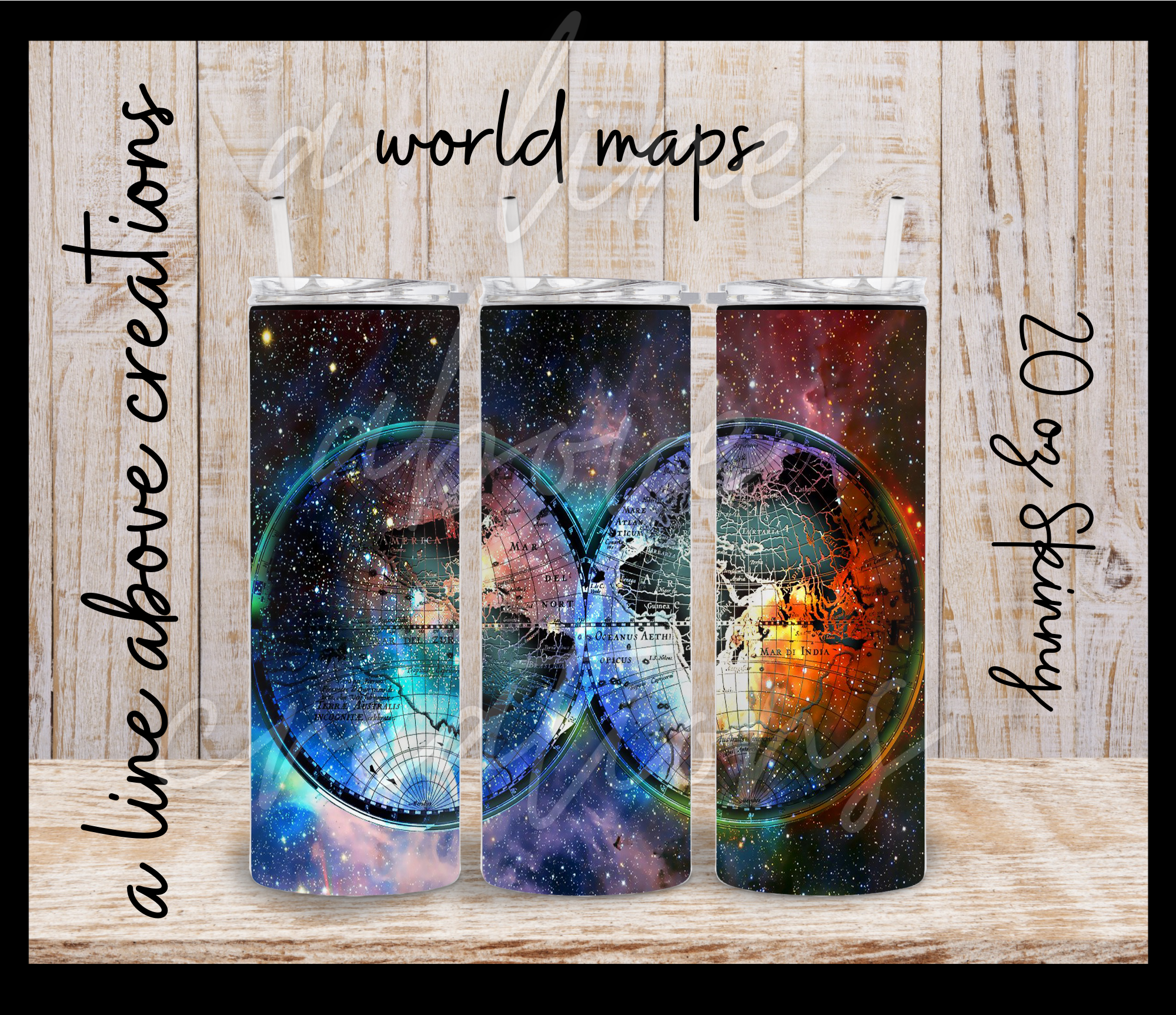 World Maps Sublimation Tumbler, Gift for Him, Gift for Her