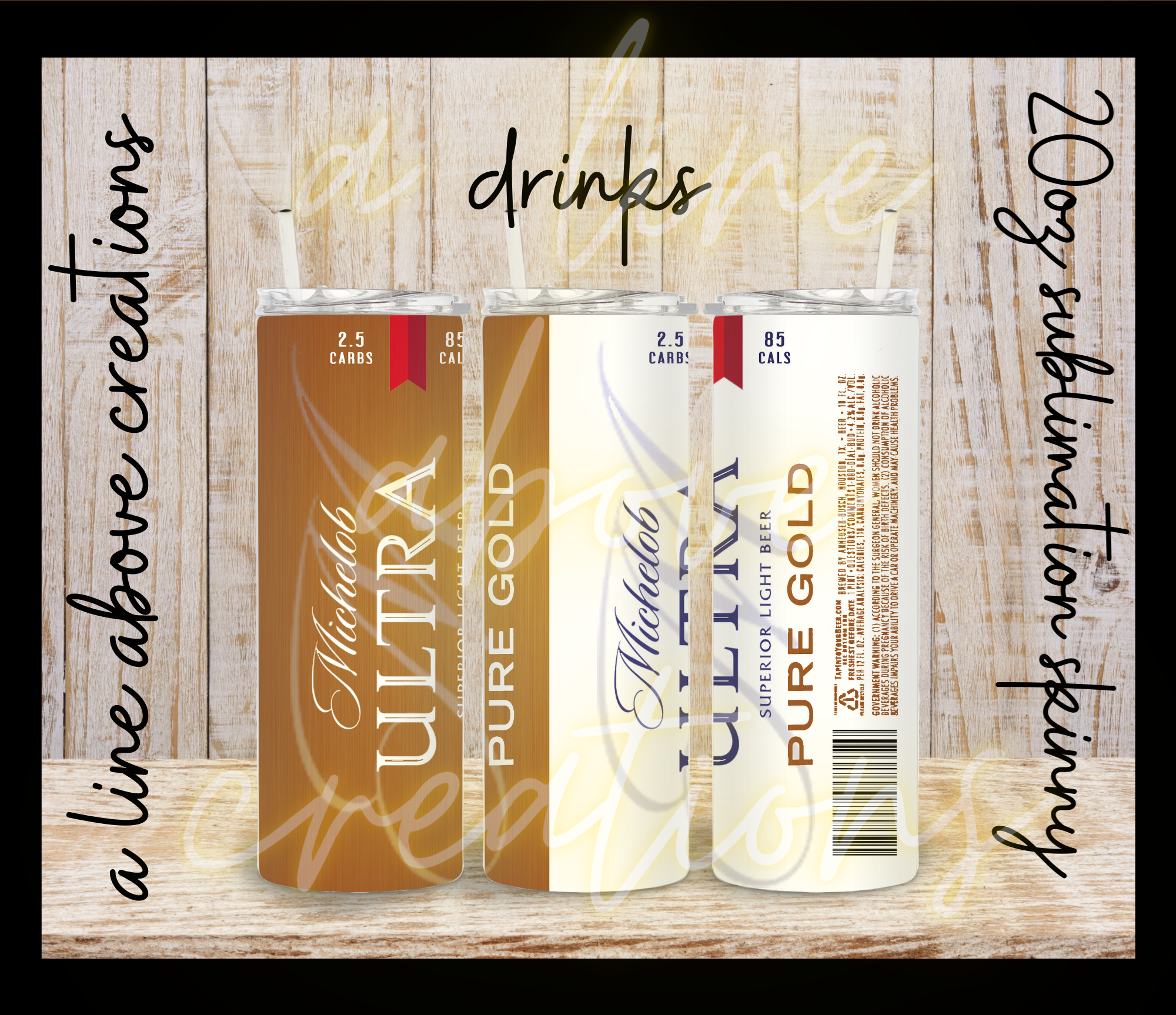 Drinks Sublimation Tumbler, Gift for Him, Gift for Her