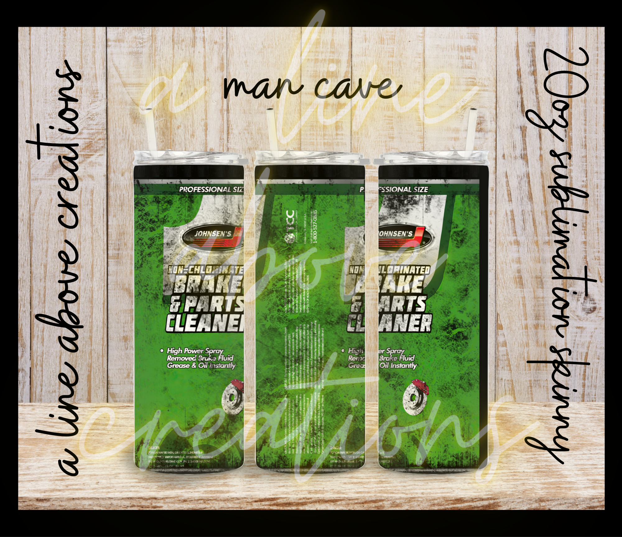 ManCave Sublimation Tumbler, Gift for Him, Gift for Her