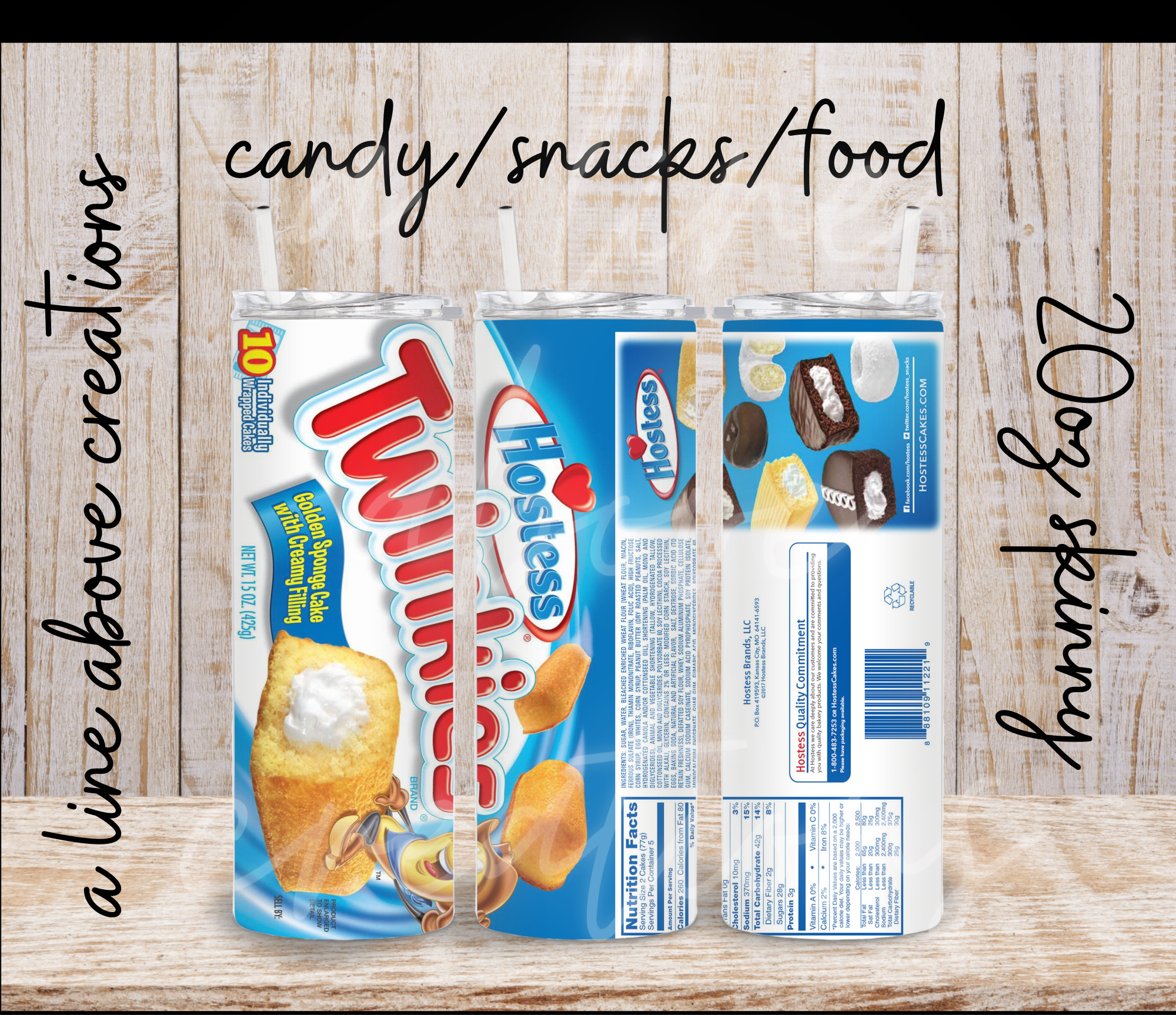 Snacks/Candy/Food Sublimation Tumbler, Gift for Him, Gift for Her