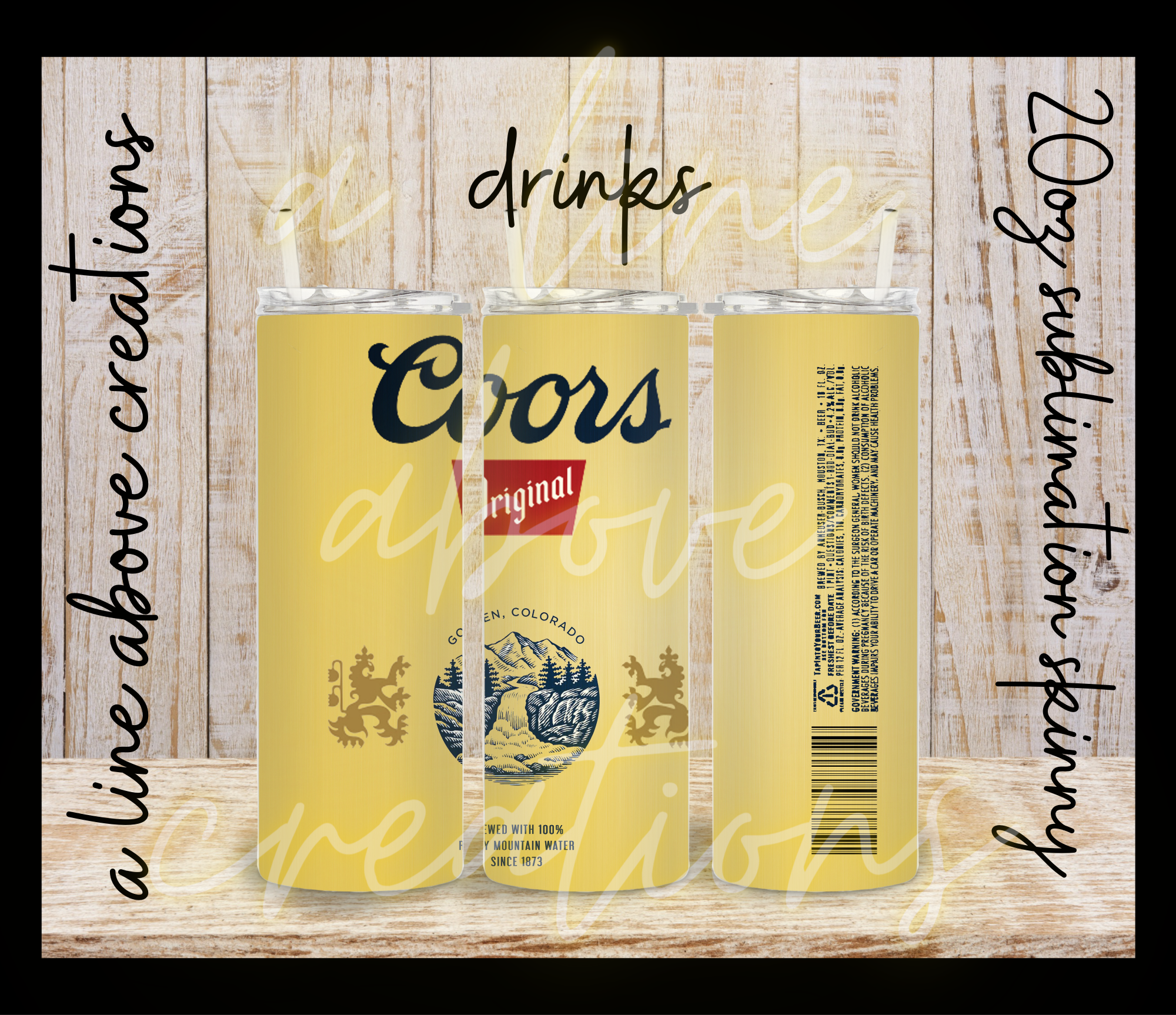 Beer/Seltzers 20 oz Sublimation Tumbler, Gift for Him, Gift for