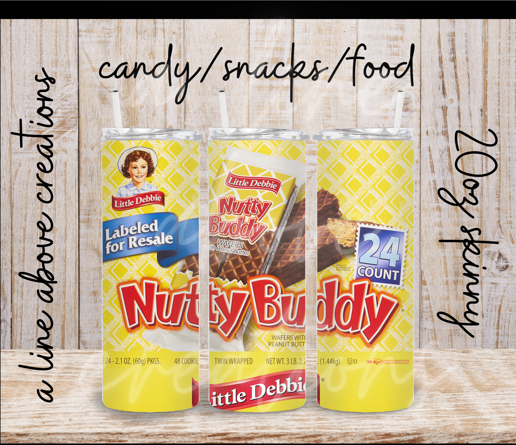 Snacks/Candy/Food Sublimation Tumbler, Gift for Him, Gift for Her