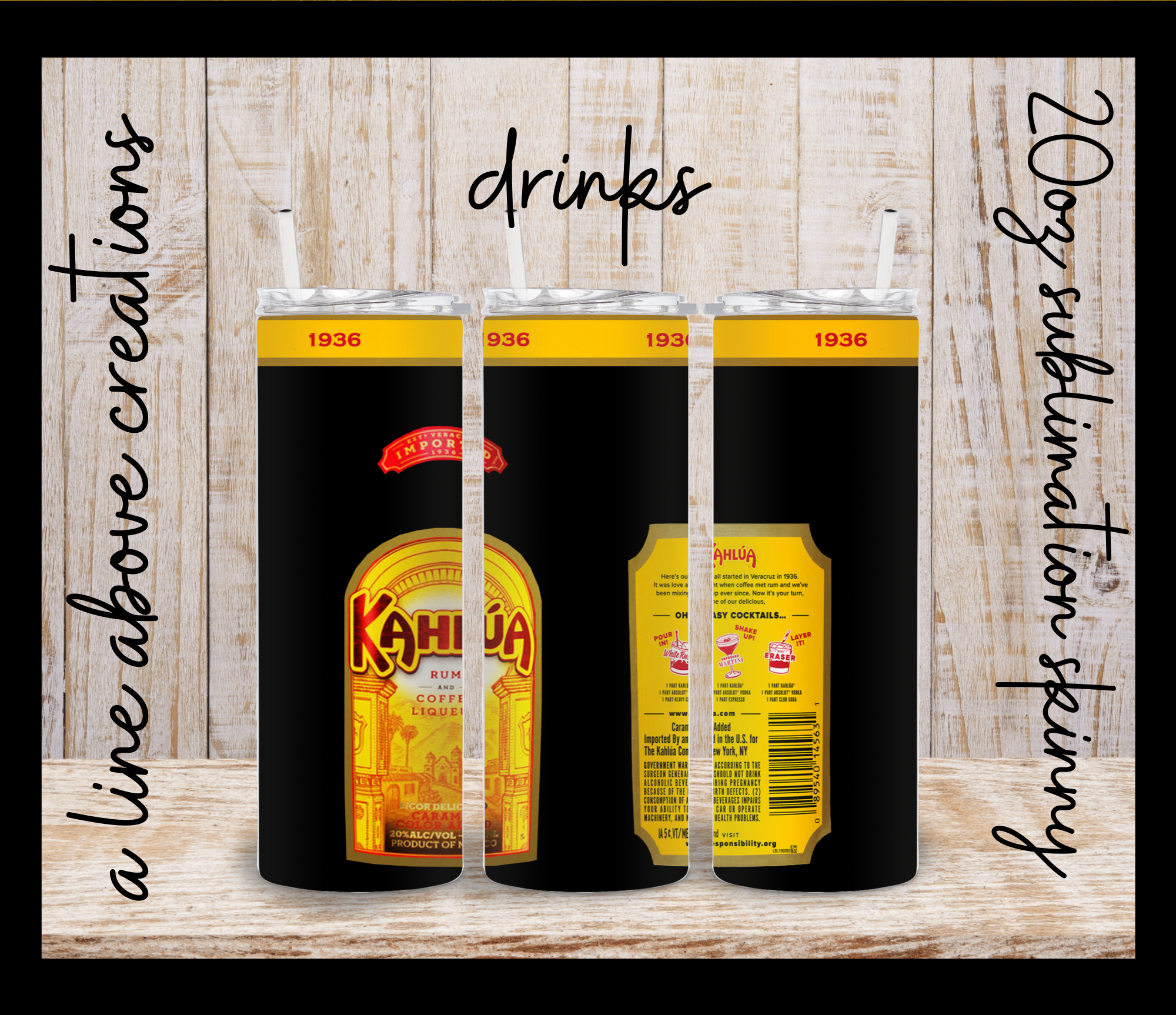 Drinks Sublimation Tumbler, Gift for Him, Gift for Her