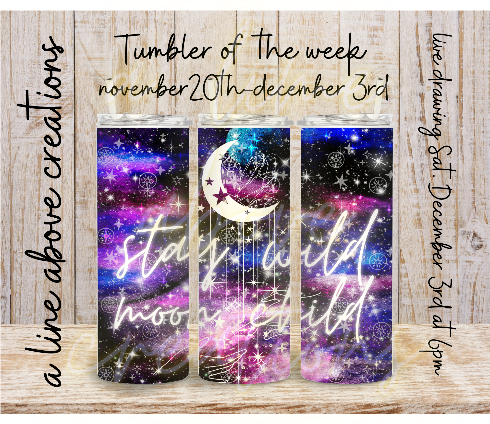 Stay Wild Moon Child 20 oz Sublimation Tumbler