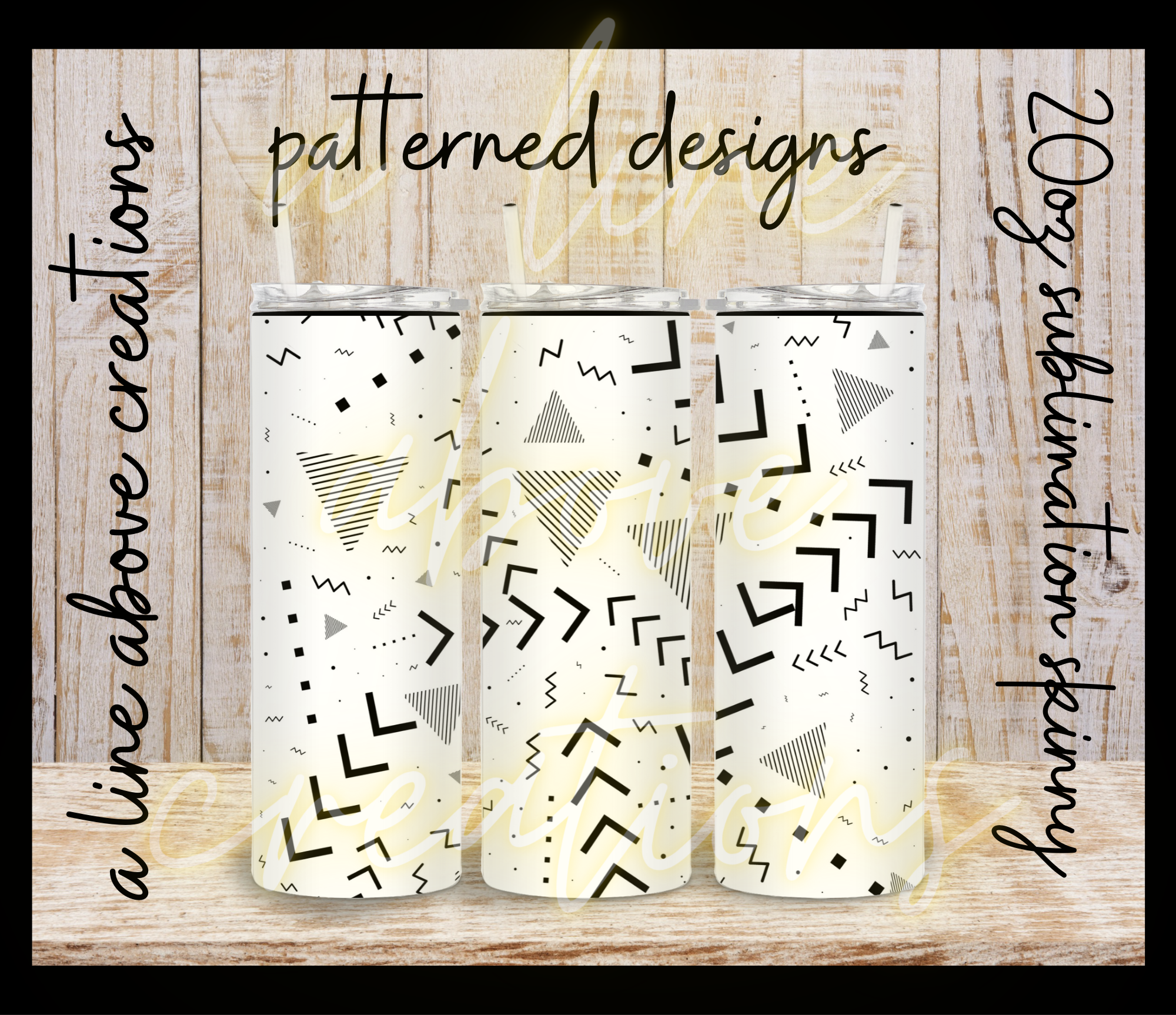 Pattern Design Sublimation Tumbler, Gift for Him, Gift for Her