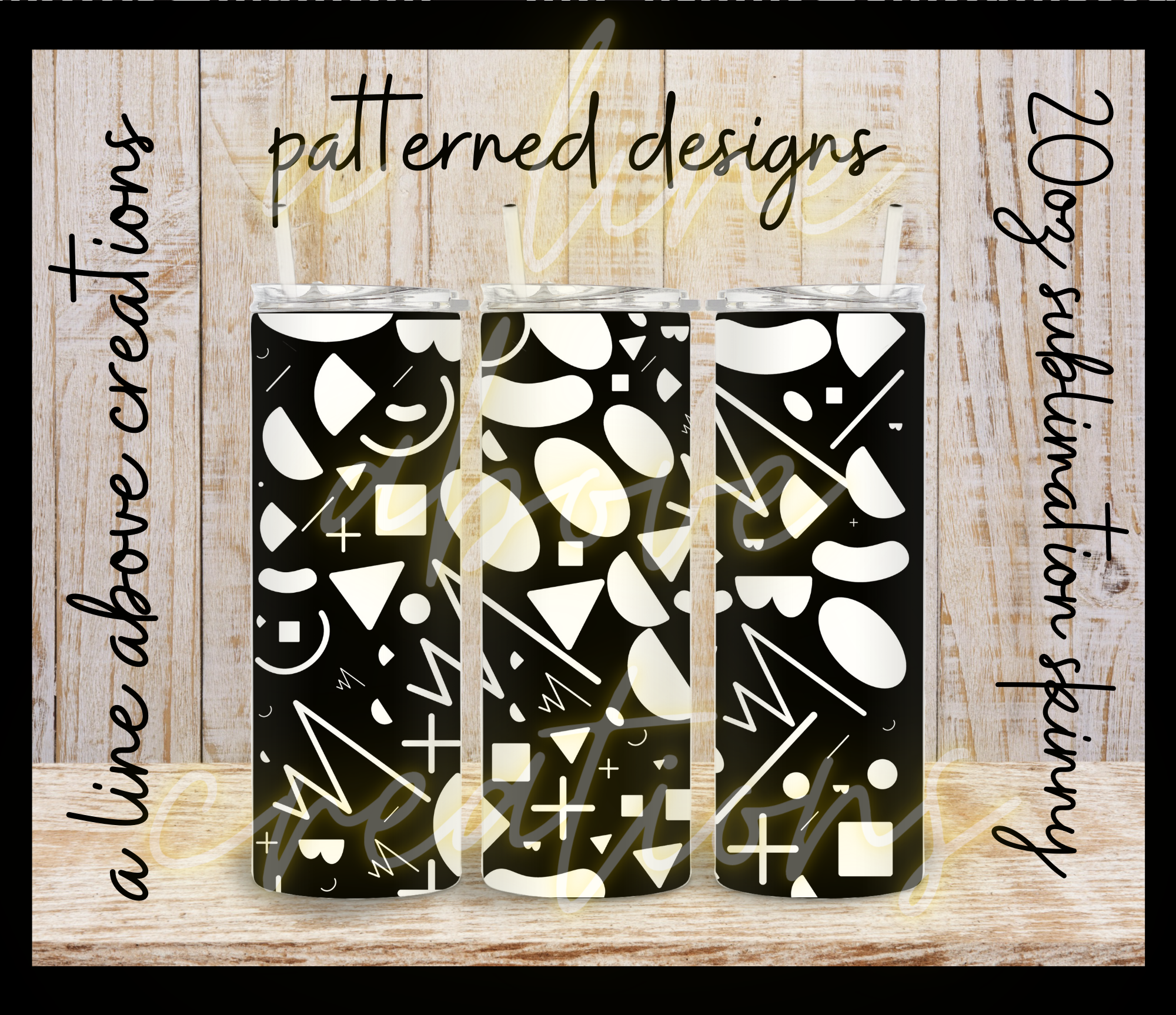 Pattern Design Sublimation Tumbler, Gift for Him, Gift for Her