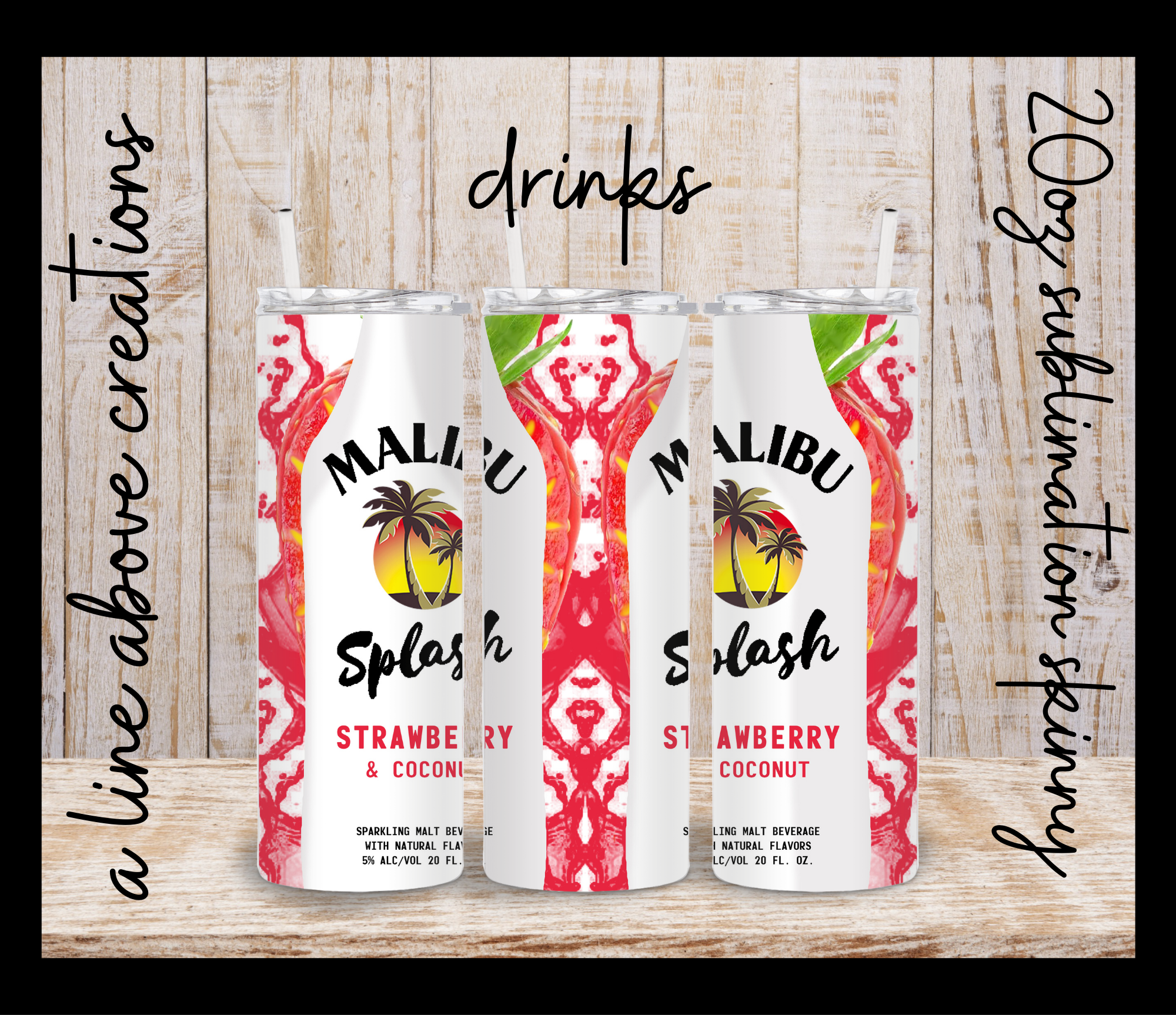 Drinks Sublimation Tumbler, Gift for Him, Gift for Her
