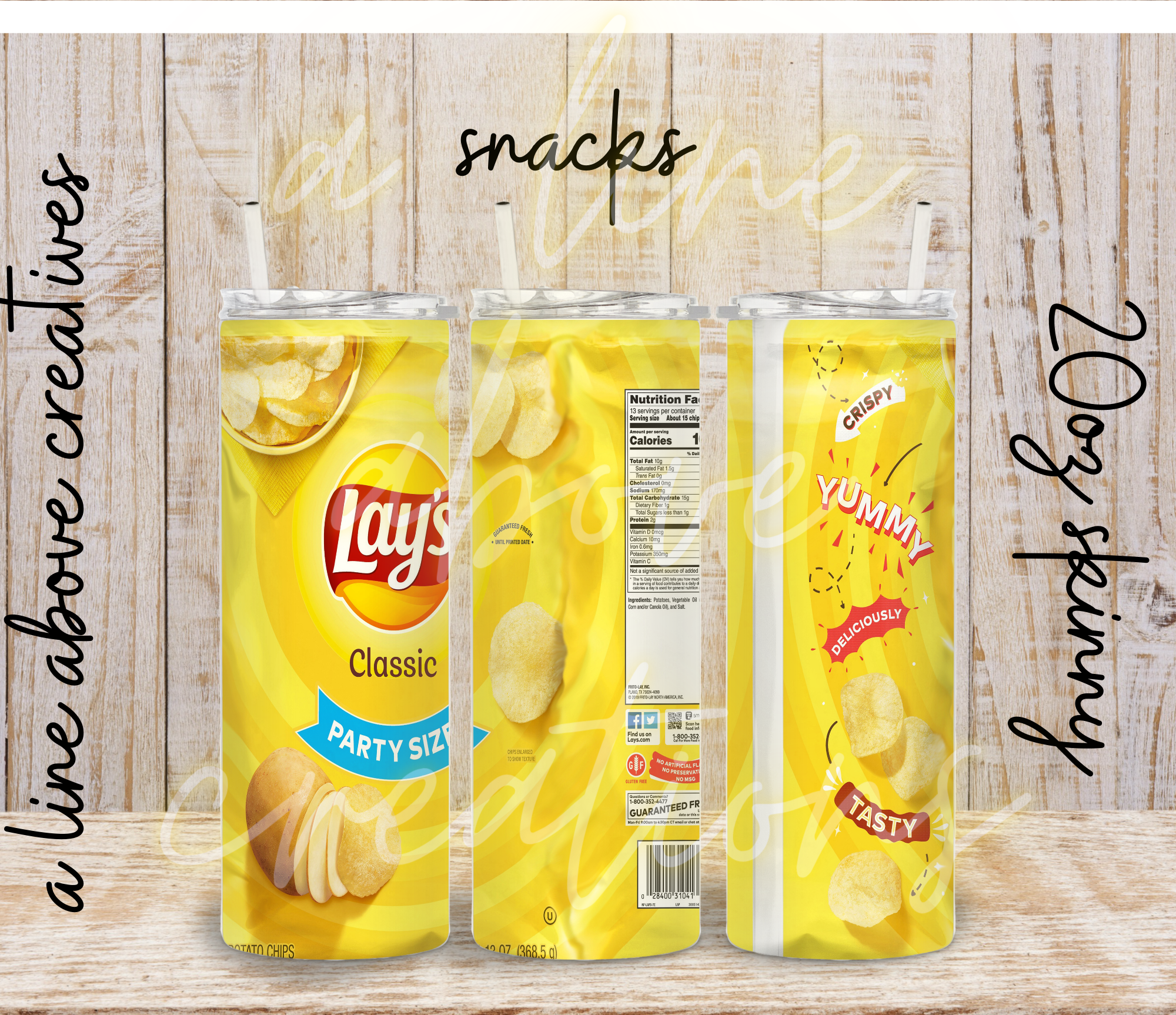 Snacks/Candy/Food Sublimation Tumbler, Gift for Him, Gift for Her