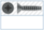 Cross Recess (Z) Countersunk Plas-Fix